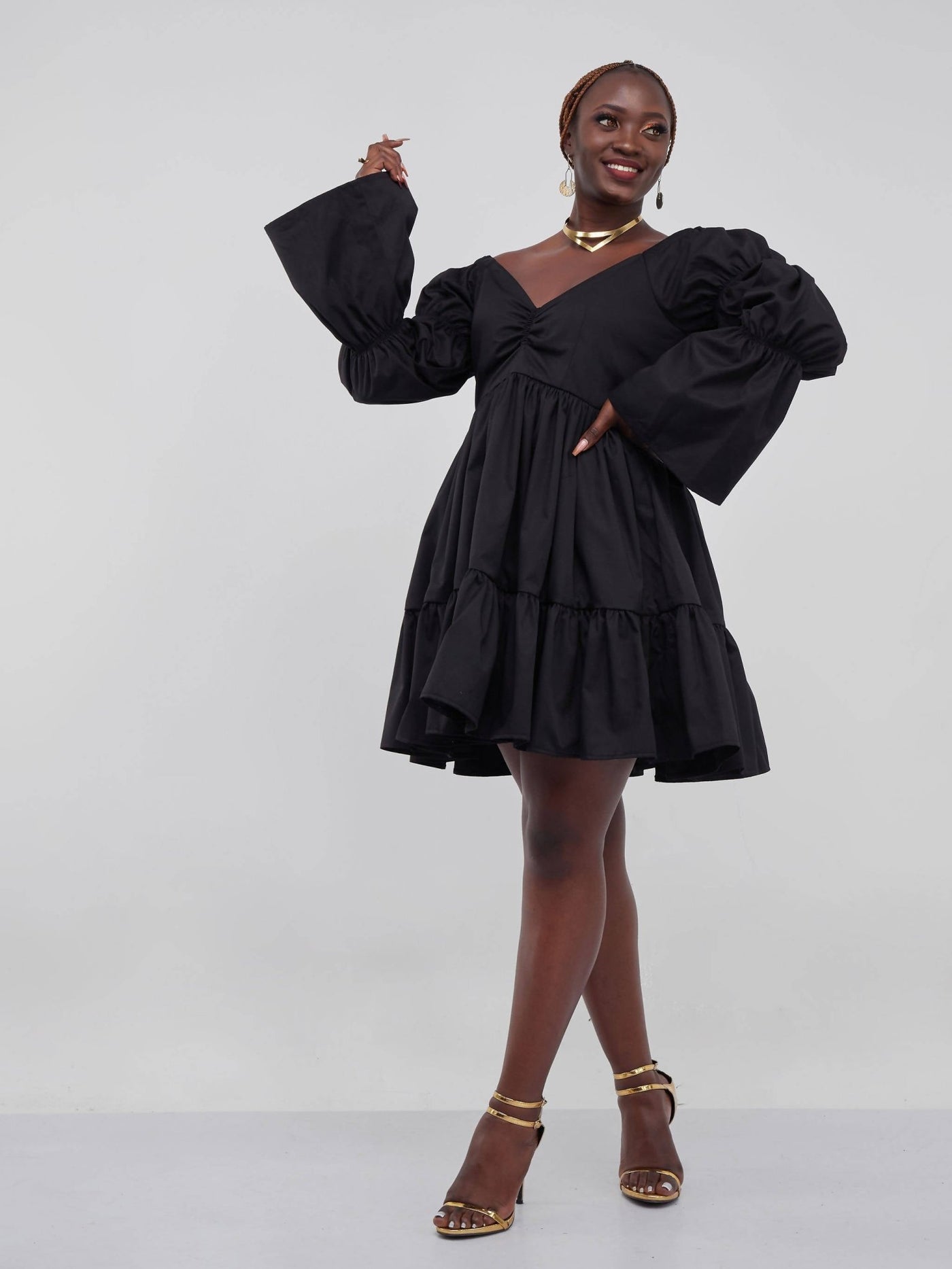 Izulu Mukutan Dress - Black - Shop Zetu Kenya