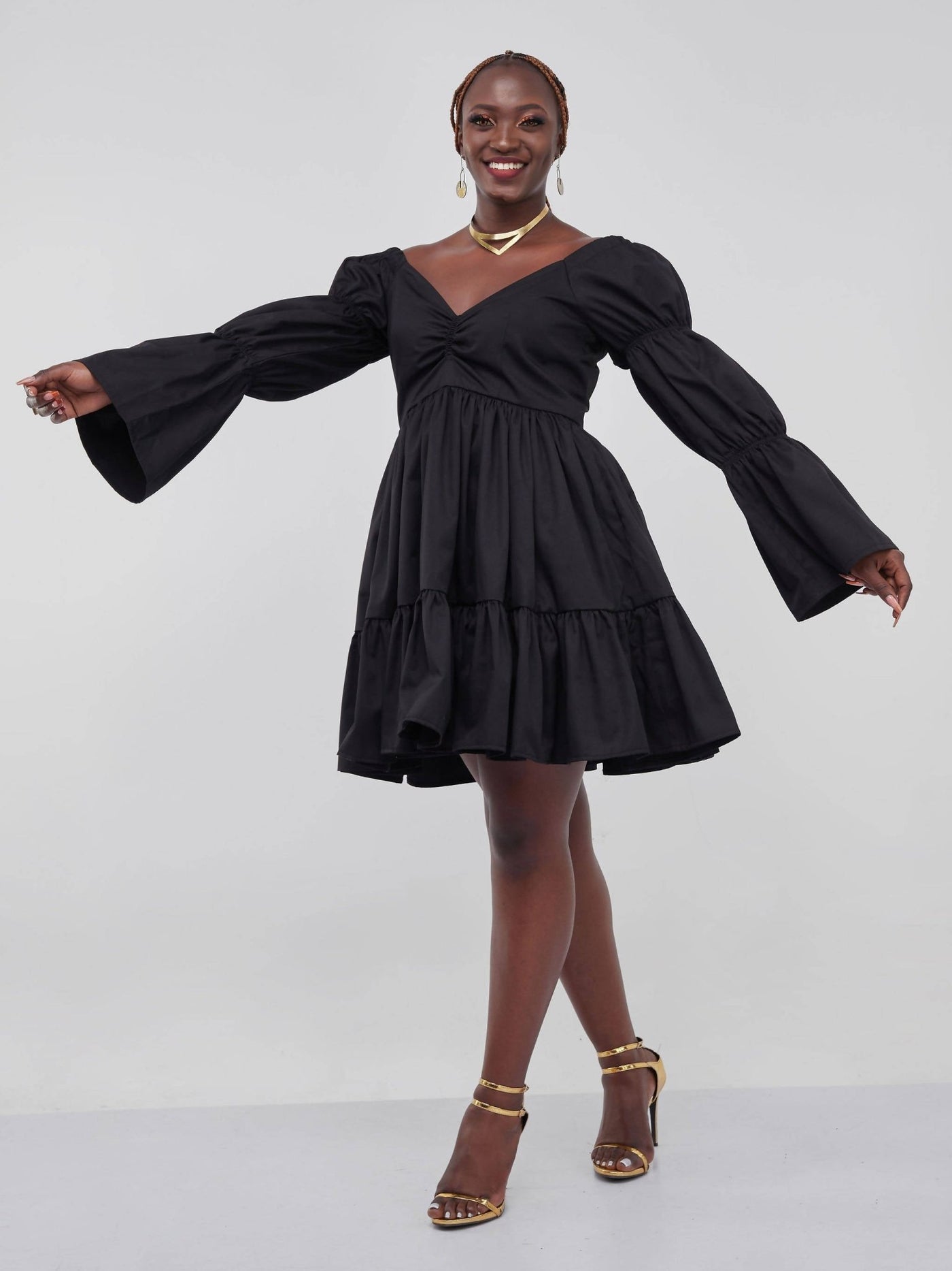 Izulu Mukutan Dress - Black - Shop Zetu Kenya