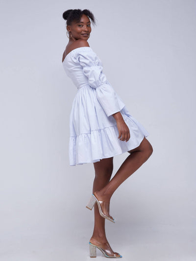 Izulu Mukutan Dress - White - Shop Zetu Kenya