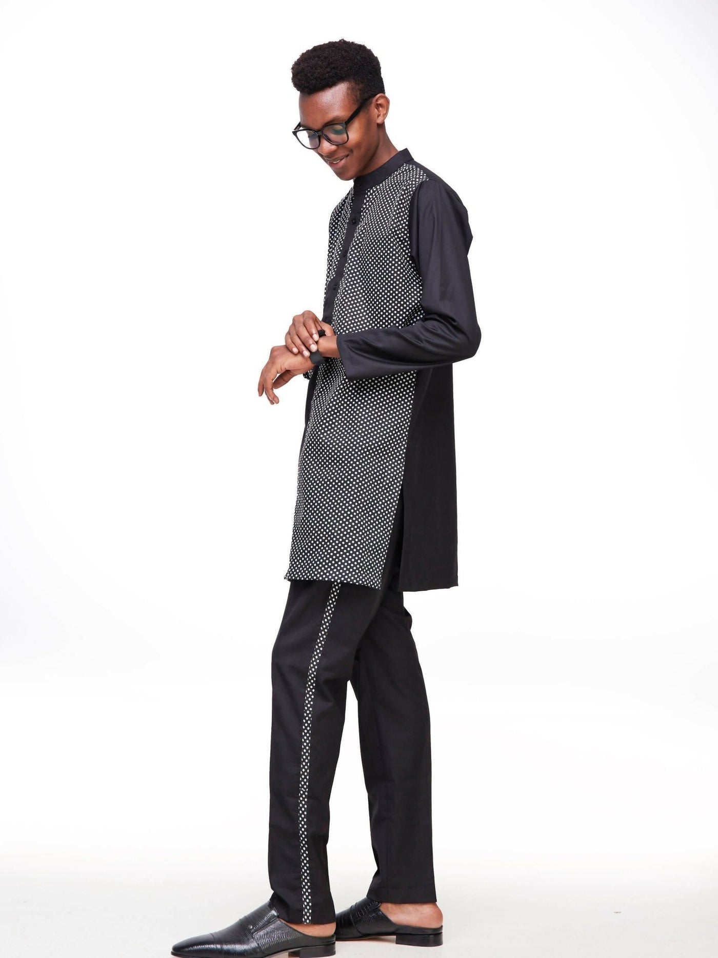 Beqss Ankara Suit Set - Black - Shopzetu