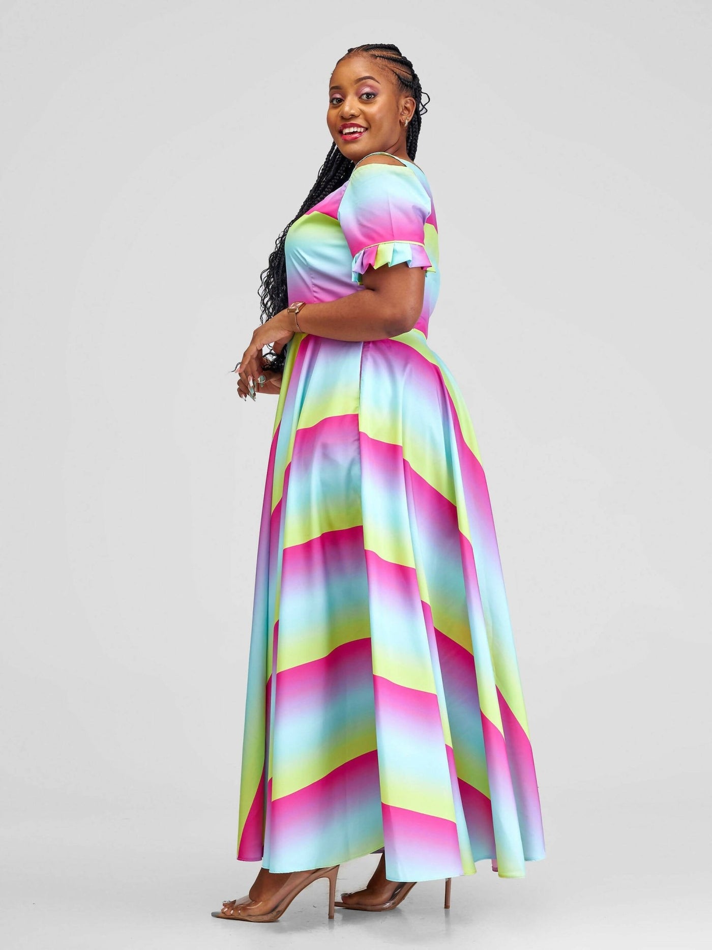 Jolly Fancy Wear Comfy Maxi Dress - Multicolored - Shopzetu