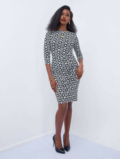 Jaidden Trendy Side Ruched Dress - White - Shop Zetu Kenya