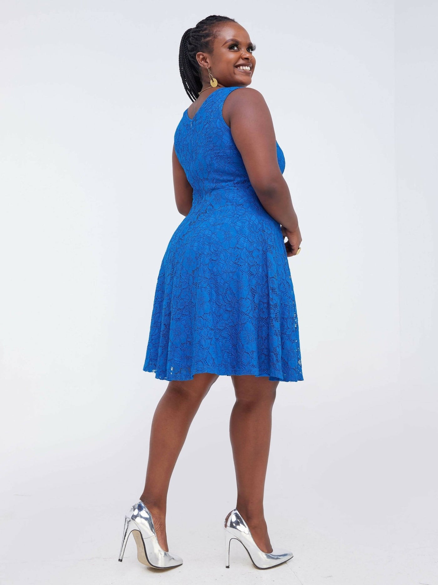 Jaidden Trendy Skater Dress - Blue - Shop Zetu Kenya