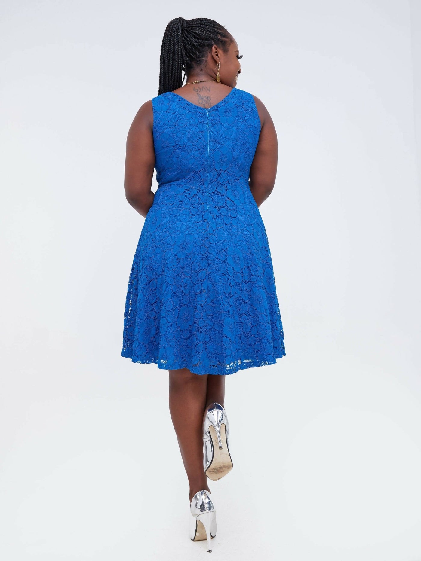 Jaidden Trendy Skater Dress - Blue - Shop Zetu Kenya