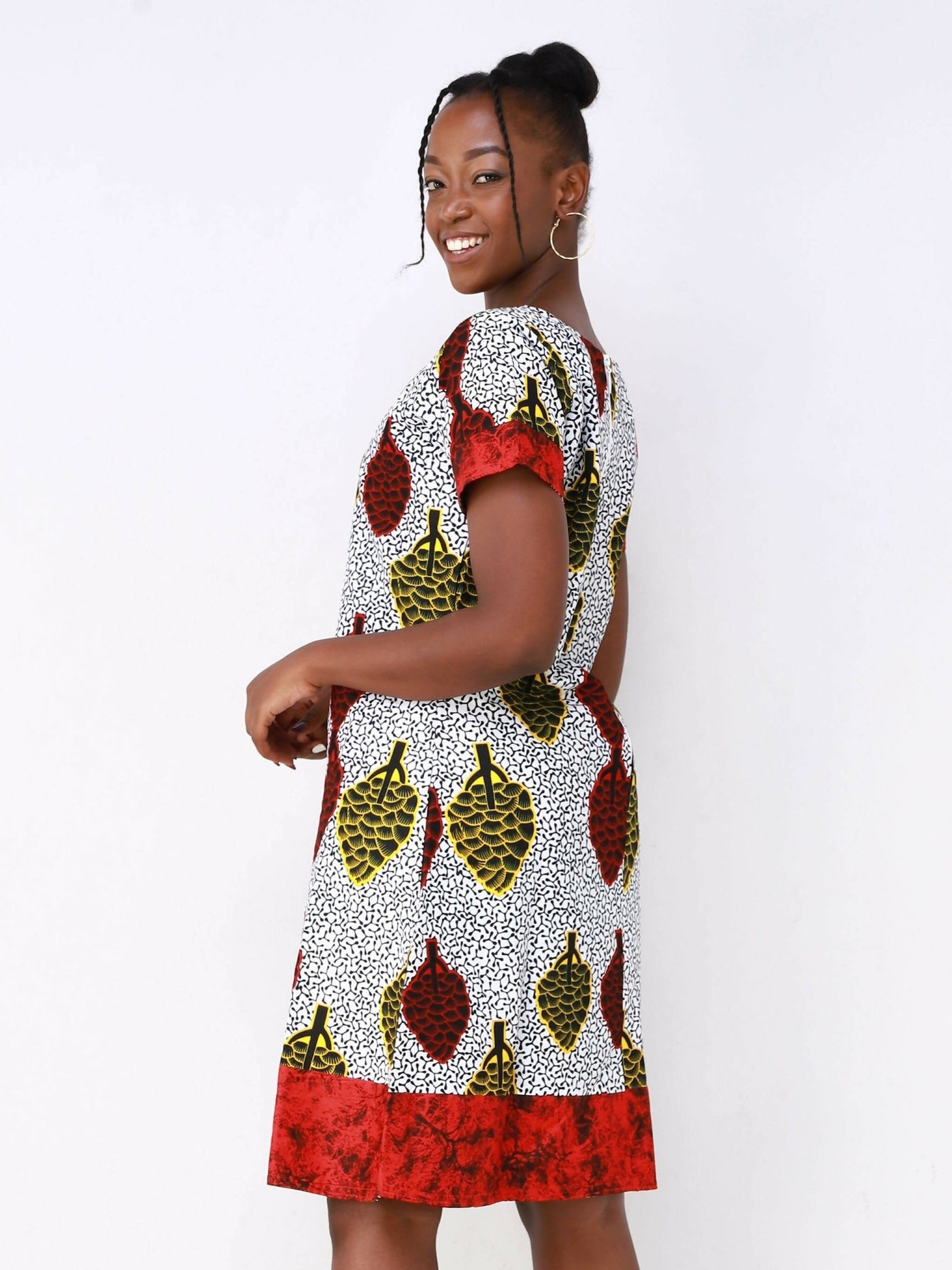 Ancestral House Africa Inspired Uwa Loose Dress - Grey - Shopzetu