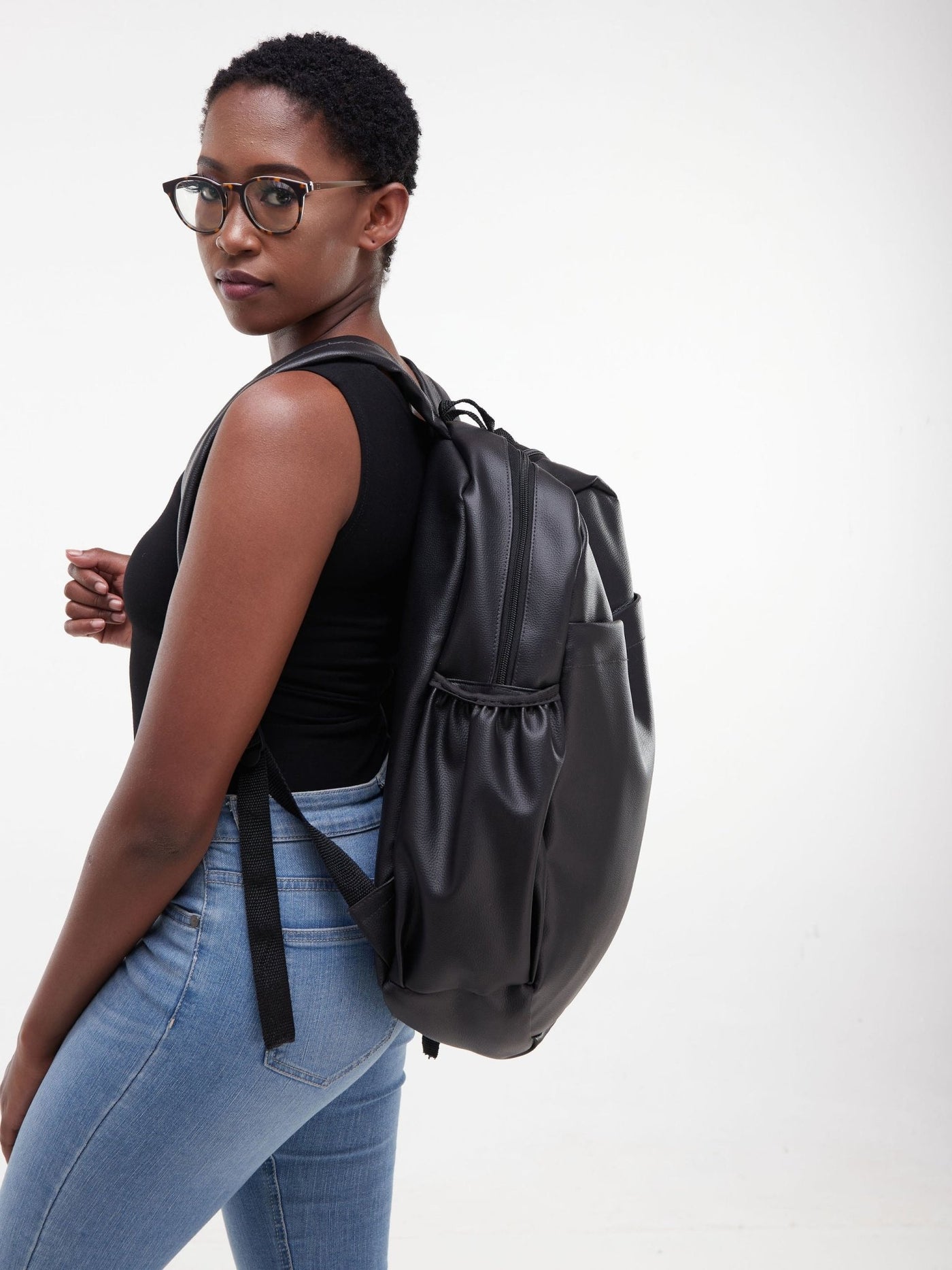 Jeilo Rexine Backpack - Black - Shop Zetu Kenya
