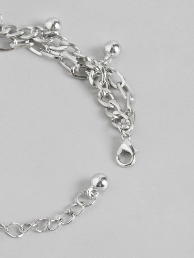Slaks World Fashion 2 Chain Bracelet - Silver - Shopzetu