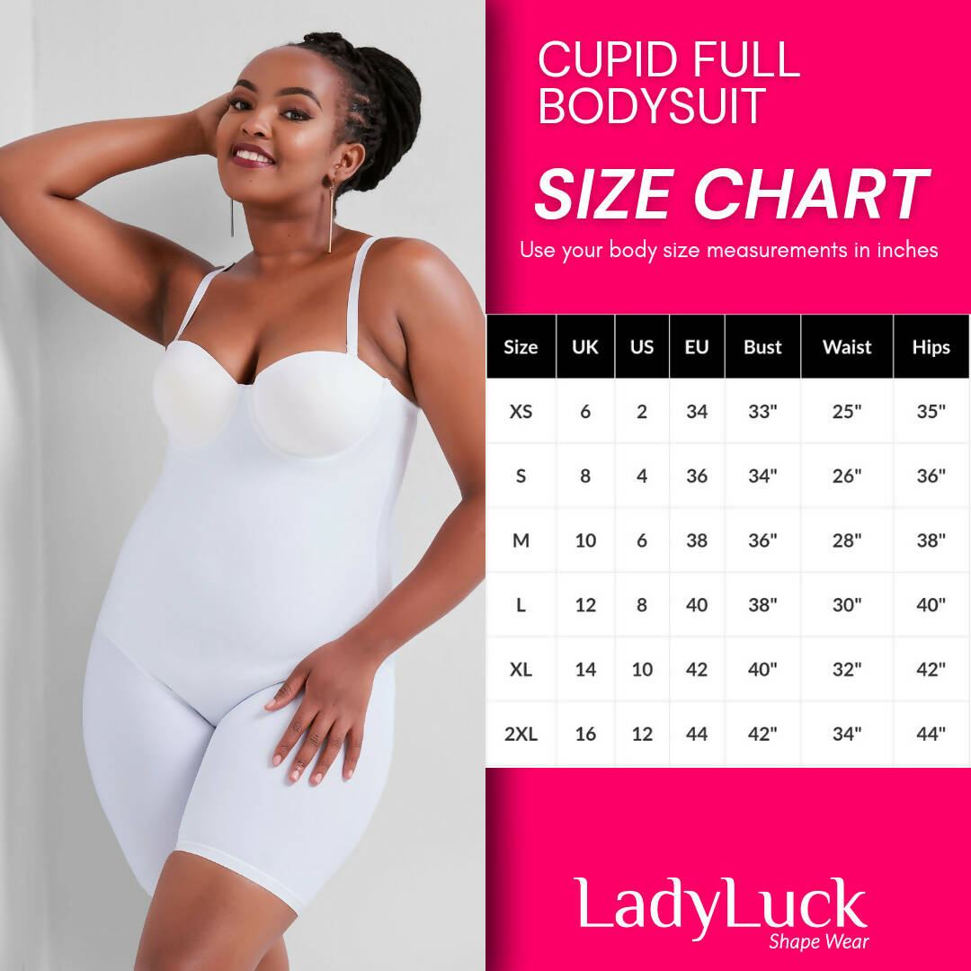 LadyLuck Cupid Full Bodysuit - White