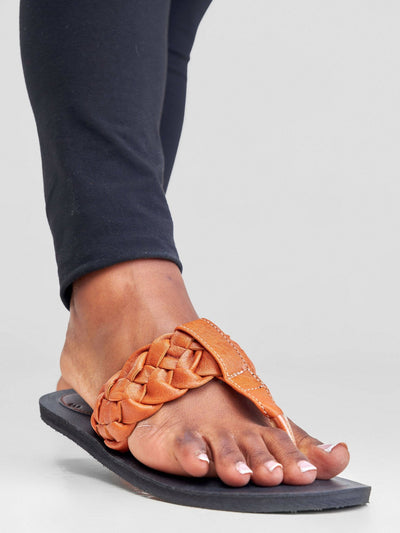 Biba Trends Collections Nirrah Braided Sandals - Brown / Black - Shopzetu