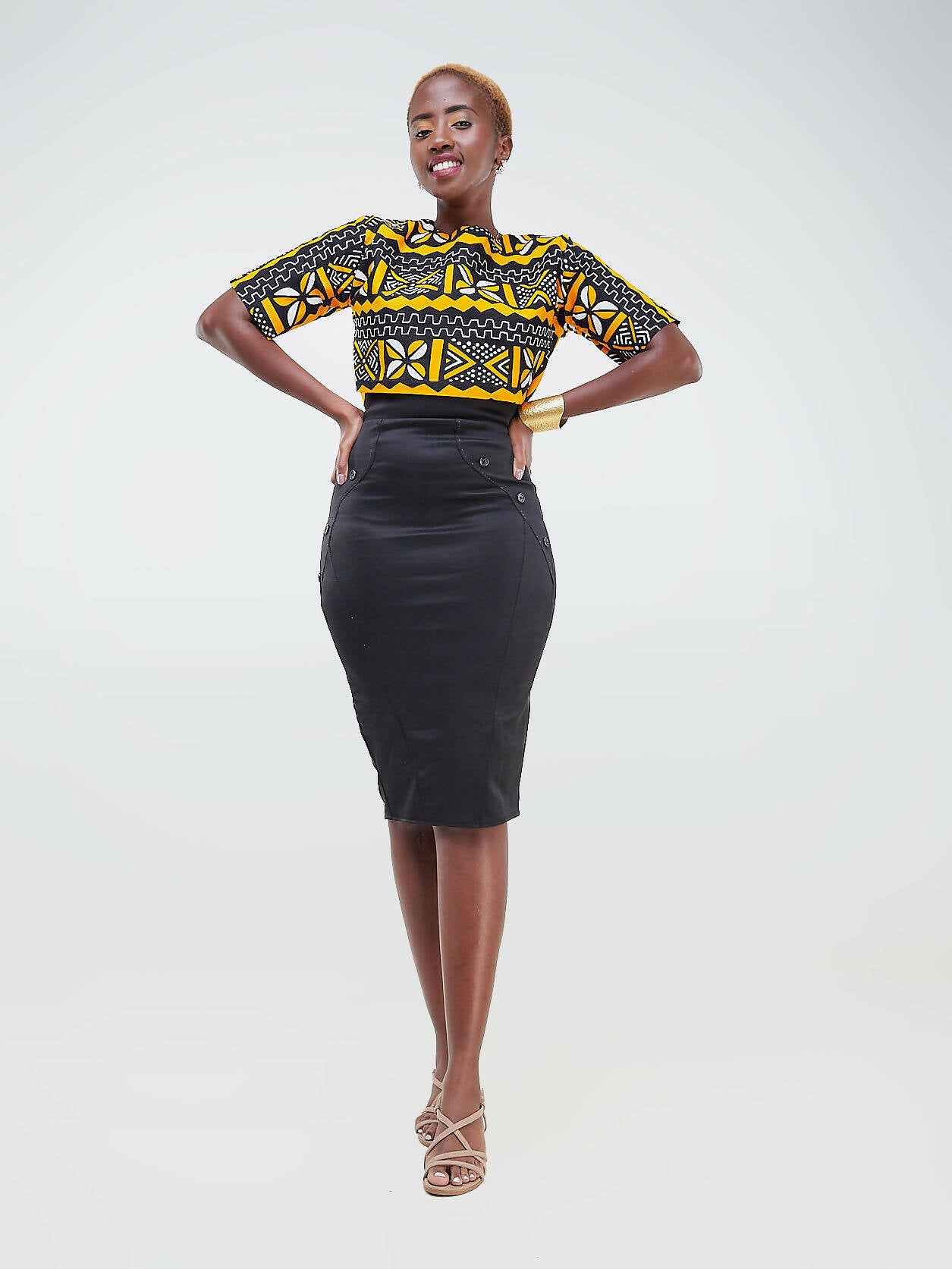 Da'joy Fashions Athena Pencil Skirt - Black - Shopzetu
