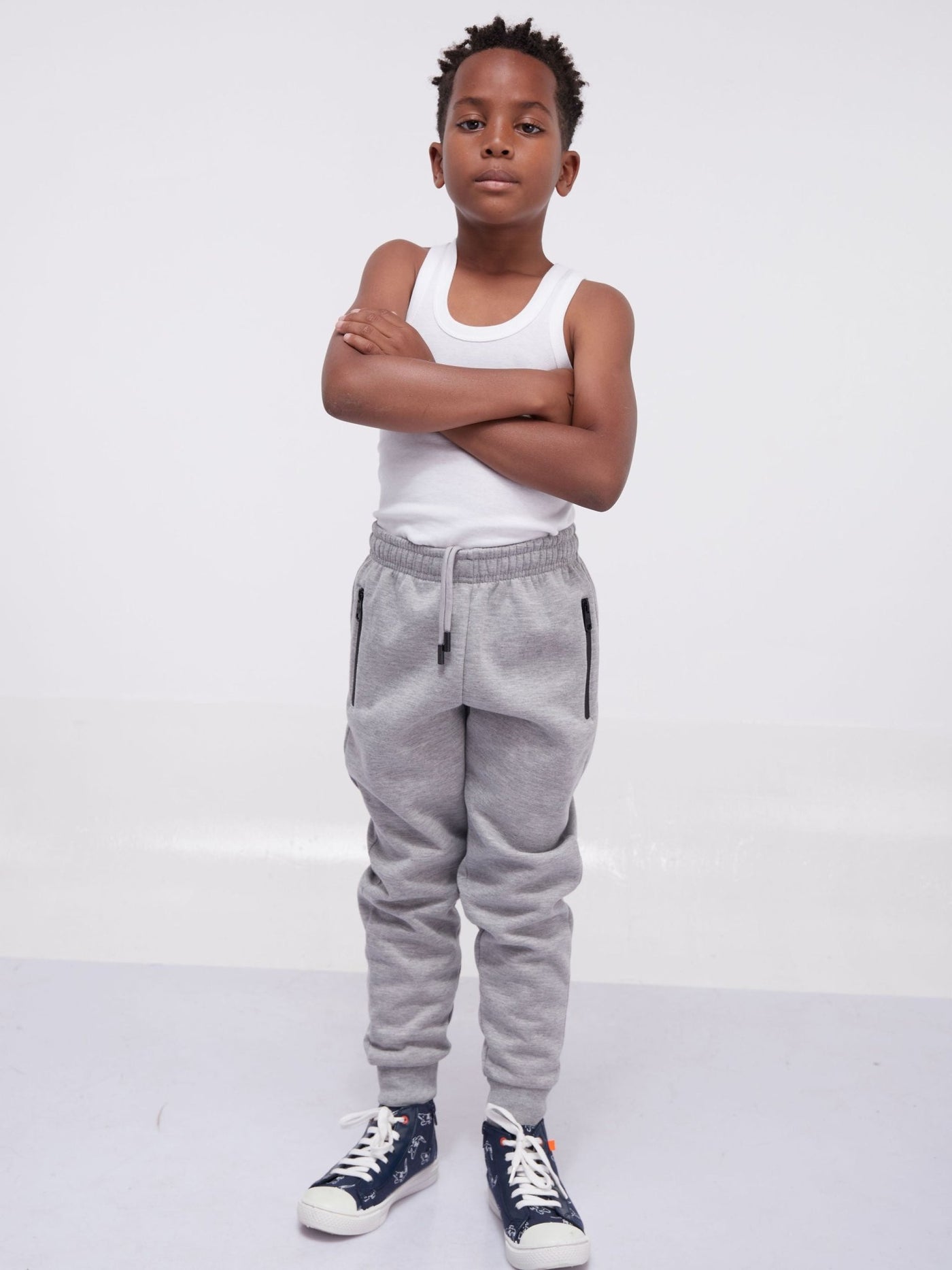 King's Collection Kids Unisex Joggers - Light Grey - Shop Zetu Kenya