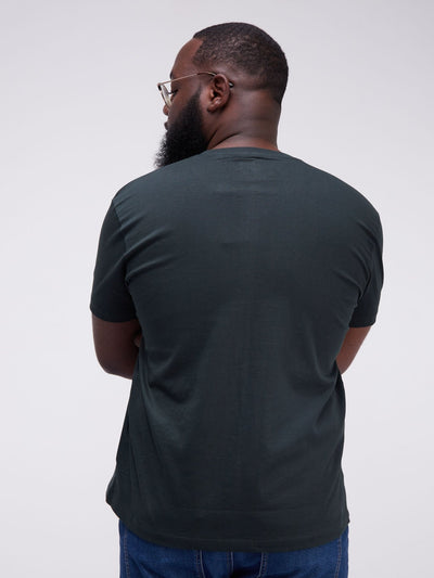 King's Collection Unisex Round Neck T-shirt - Dark Green - Shop Zetu Kenya