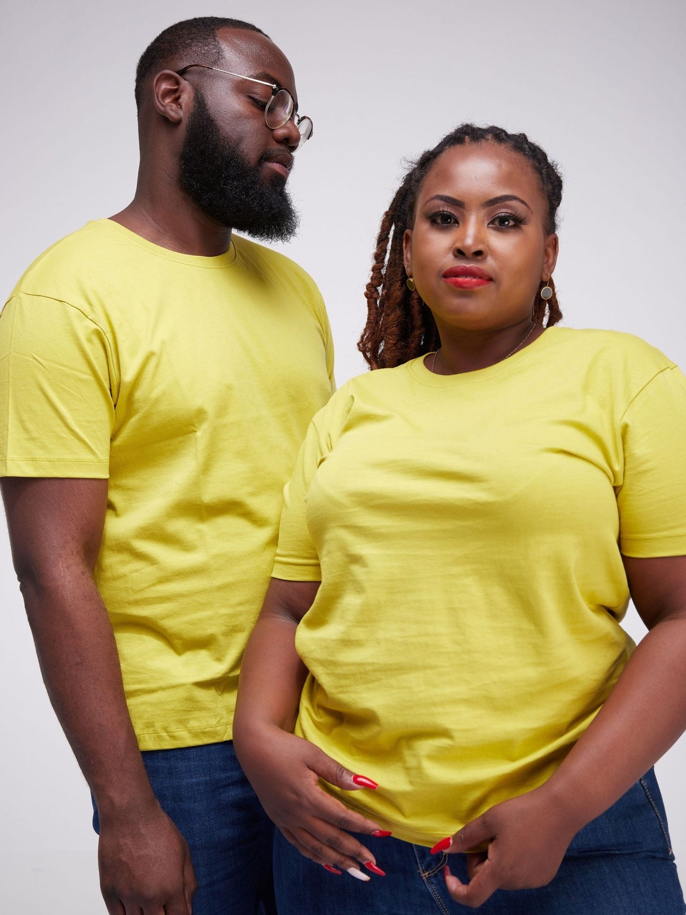 King's Collection Unisex Round Neck T-shirt - Lemon Yellow - Shop Zetu Kenya