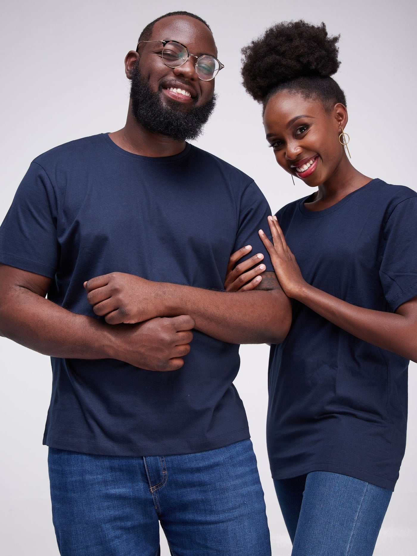 King's Collection Unisex Round Neck T-shirt - Navy Blue - Shop Zetu Kenya