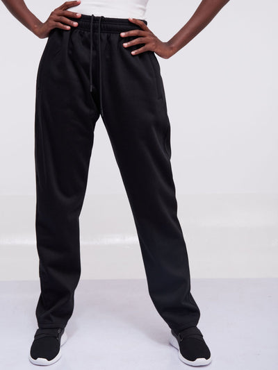 King's Collection Unisex Straight Leg Joggers - Black - Shop Zetu Kenya