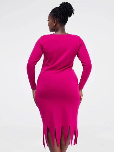 Ladies & Linen Zari Midi Dress - Pink - Shop Zetu Kenya