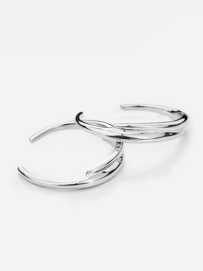 Soko Amali Stacking Cuffs - Silver - Shopzetu