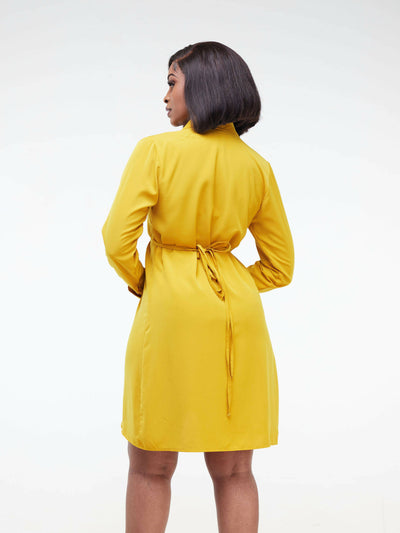 Zia Africa Mamma Mia Knee Length Dress - Mustard