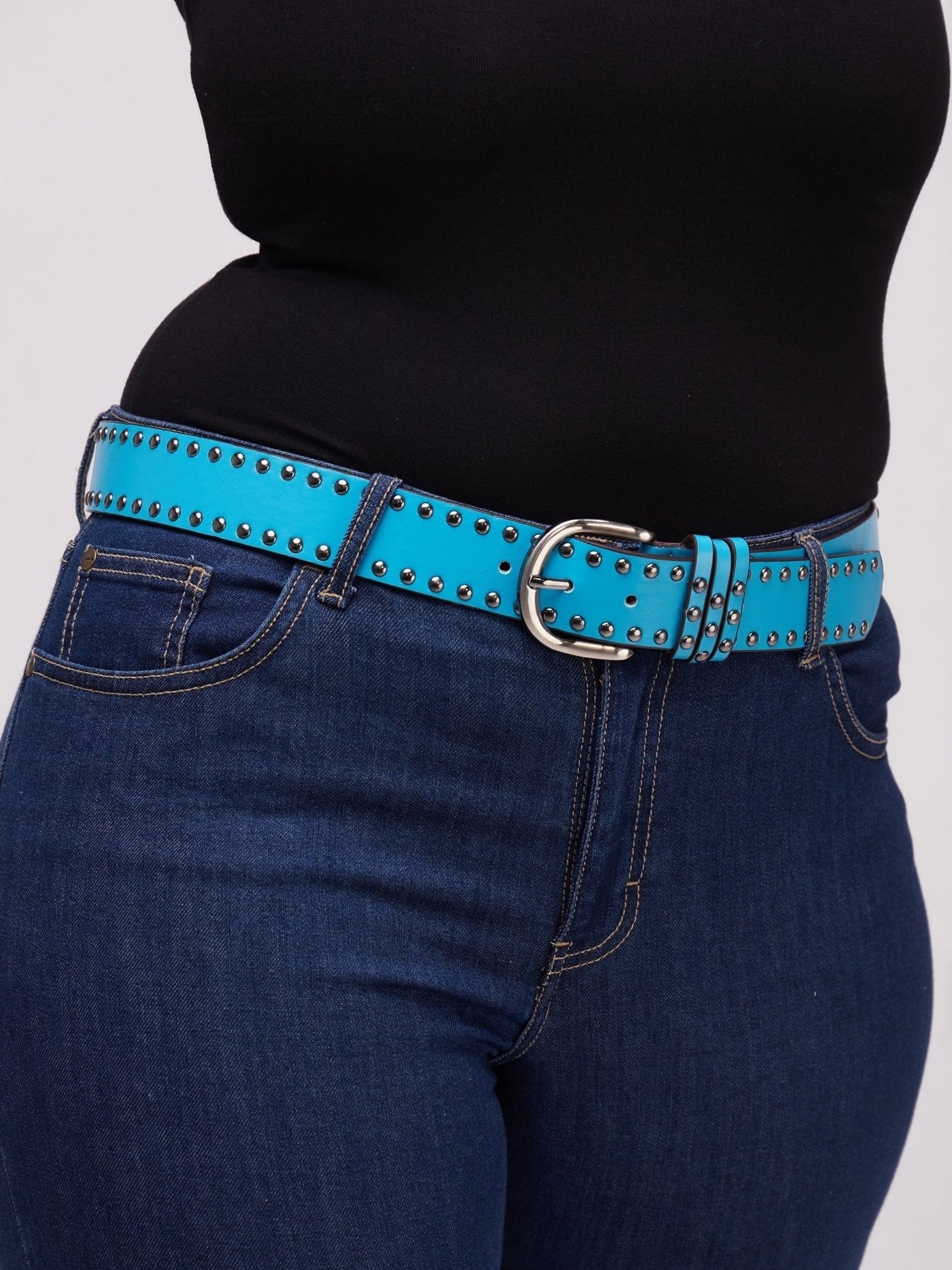 Lizola Ajabu Dotted Belt - Blue - Shopzetu