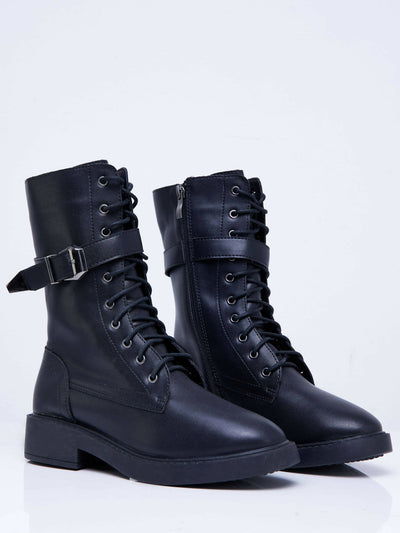 Lizola Beautiful and Comfortable Ankle Boots Martin - Black - Shop Zetu Kenya