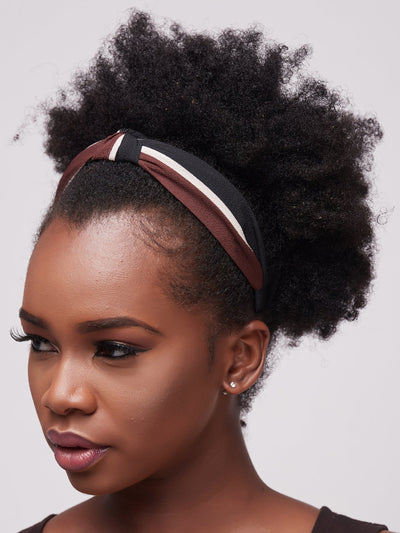 Lizola Fupi Headband - Black / Brown - Shop Zetu Kenya