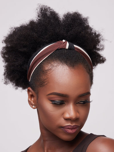 Lizola Fupi Headband - Black / Brown - Shop Zetu Kenya