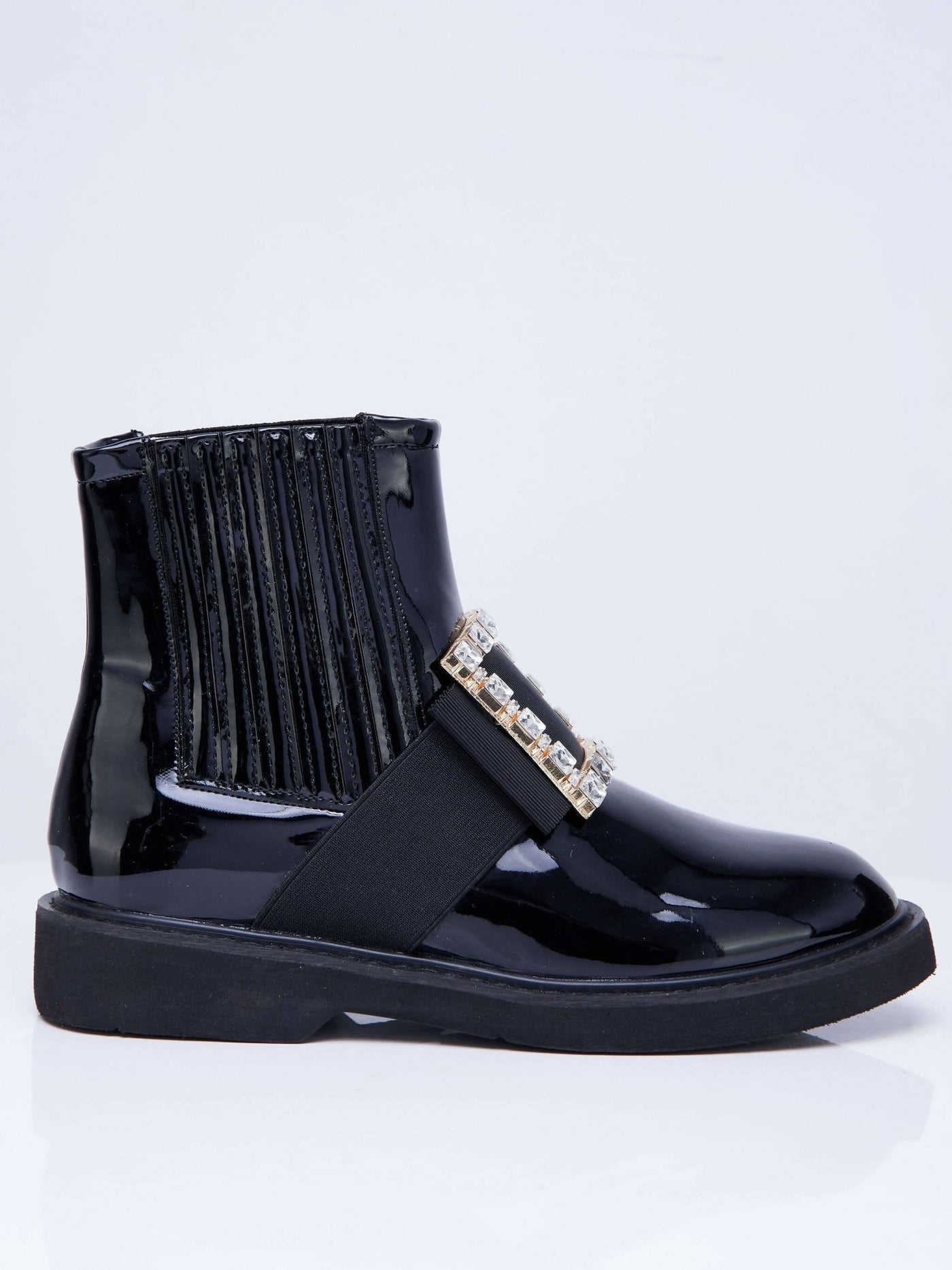 Lizola Jumbo Half Martin Boots - Black - Shop Zetu Kenya