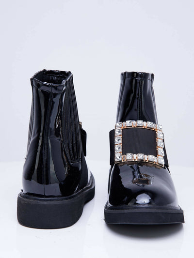 Lizola Jumbo Half Martin Boots - Black - Shop Zetu Kenya