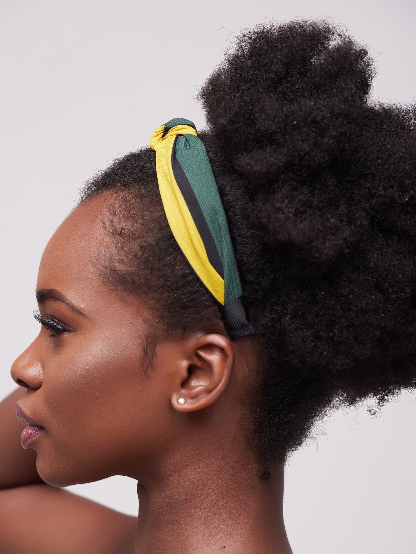 Lizola Tamu Headband - Green / Yellow / Black Stripes - Shop Zetu Kenya