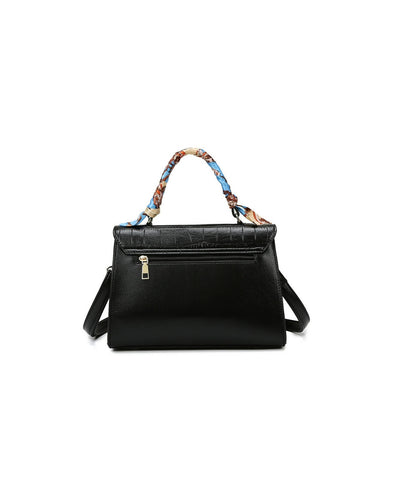 Slaks World Fashion Textured Office Handbag - Black - Shopzetu