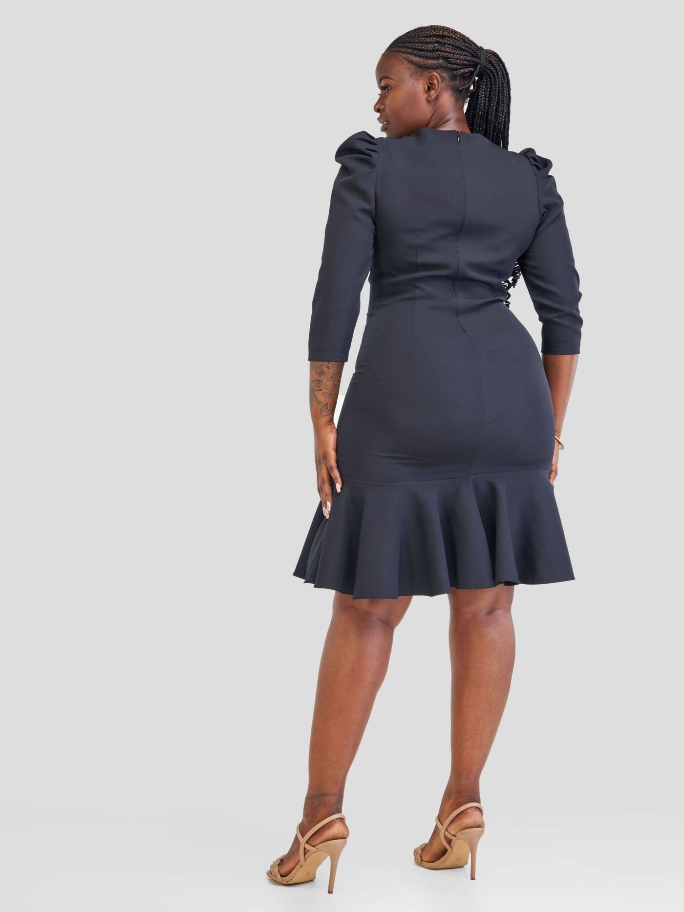 The Fashion Frenzy Fishtail Dress - Black - Shopzetu