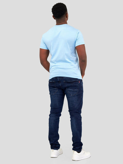 Inken Solid Men's T-shirt- Light Blue - Shopzetu