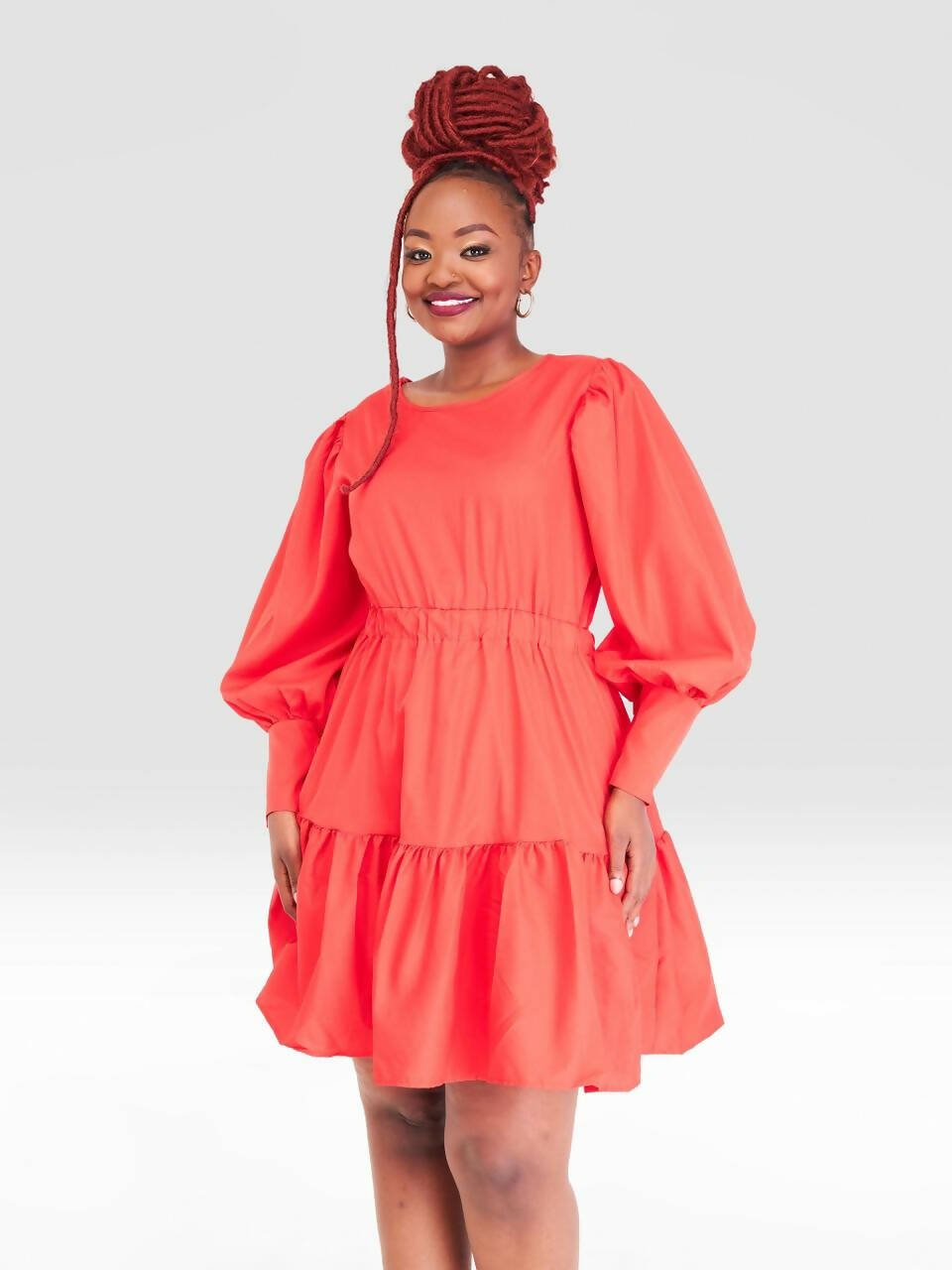 Stylish Sisters Mini Dress - Red - Shopzetu