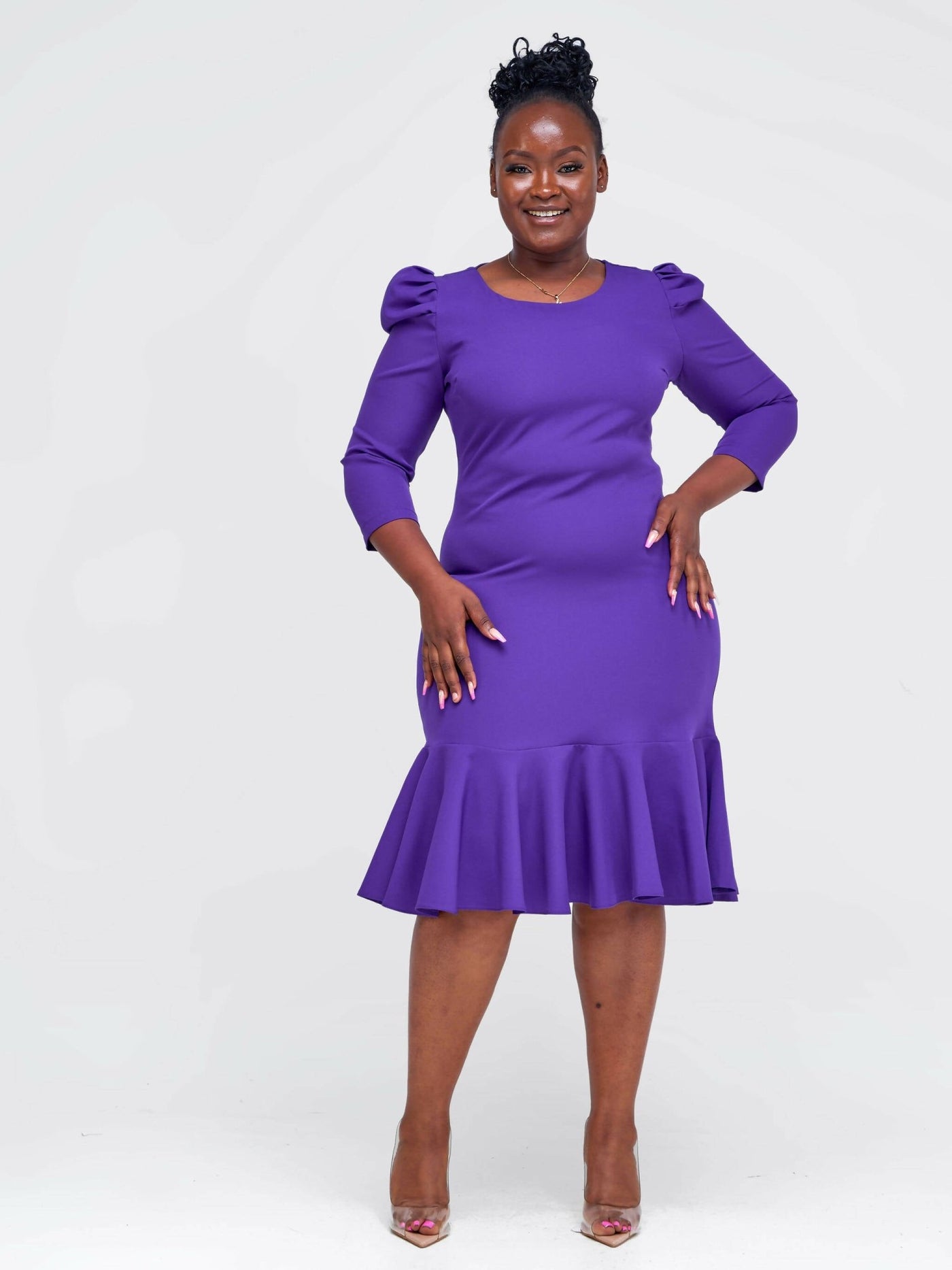 The Fashion Frenzy Fishtail Dress - Purple - Shopzetu