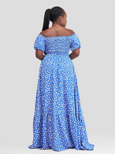 Garments Of Love Miami Maxi Dress - Blue - Shopzetu