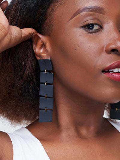 Nibui Ola Earrings Black - Shop Zetu Kenya