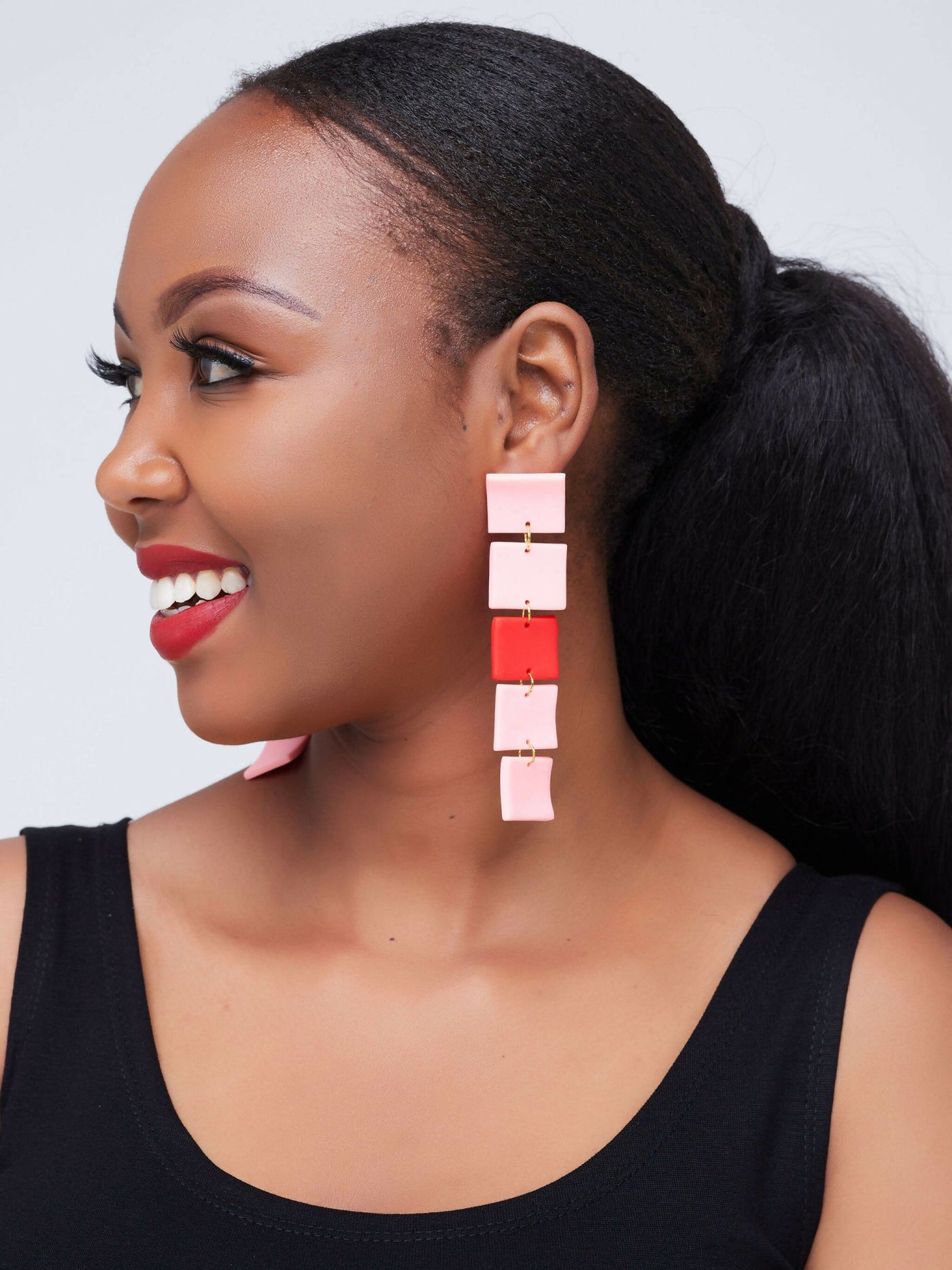 Nibui Ola Earrings Pink - Shop Zetu Kenya