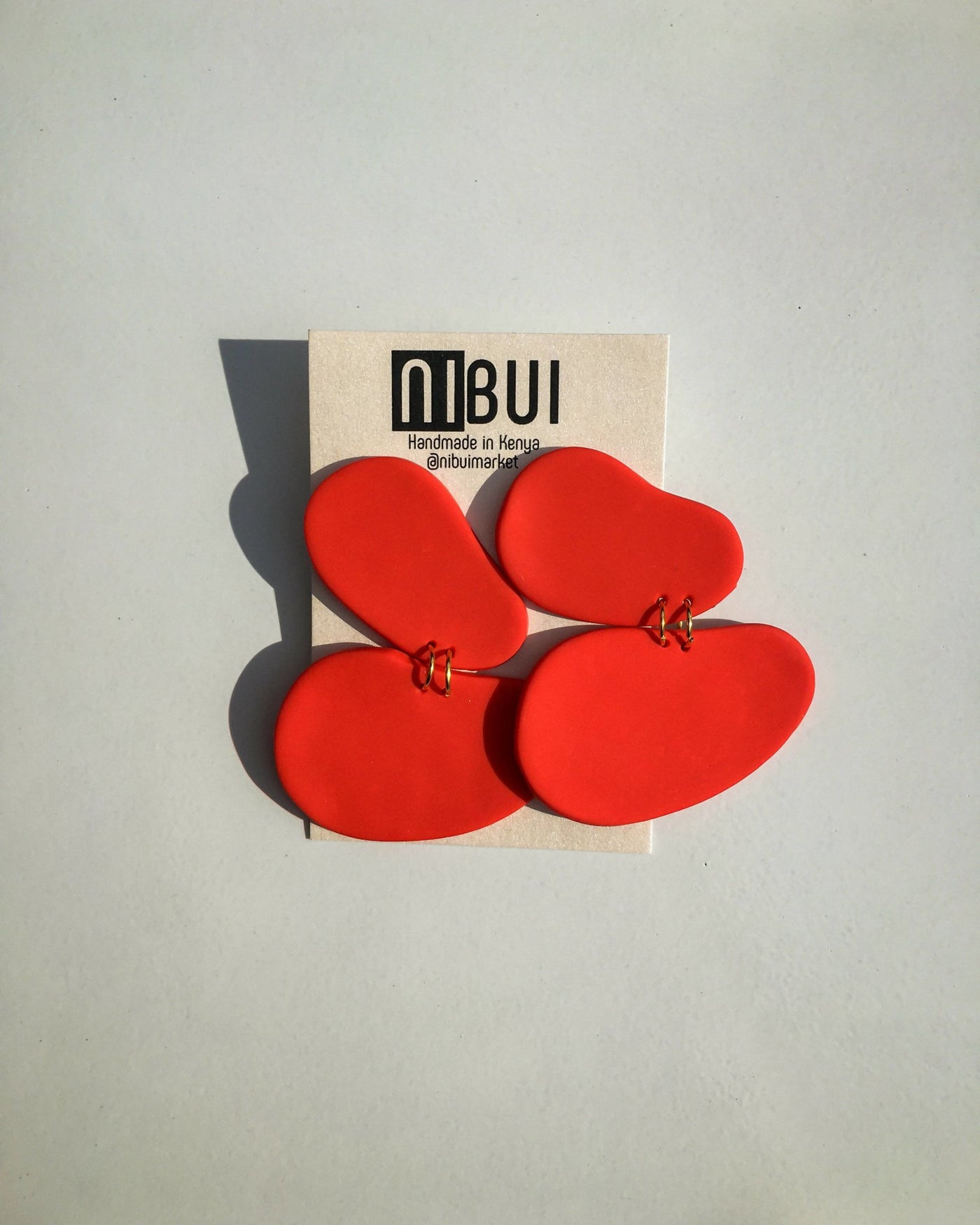 Nibui Tawi Earrings Red - Shop Zetu Kenya
