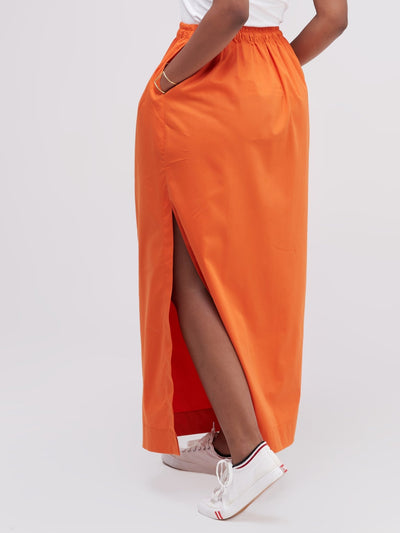 Nika Bonica Cosmos Maxi Skirt - Rust - Shopzetu