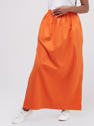 Nika Bonica Cosmos Maxi Skirt - Rust - Shop Zetu Kenya