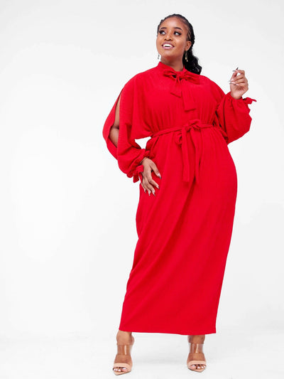 Nika Bonica Rosa Maxi Dress - Red - Shop Zetu Kenya