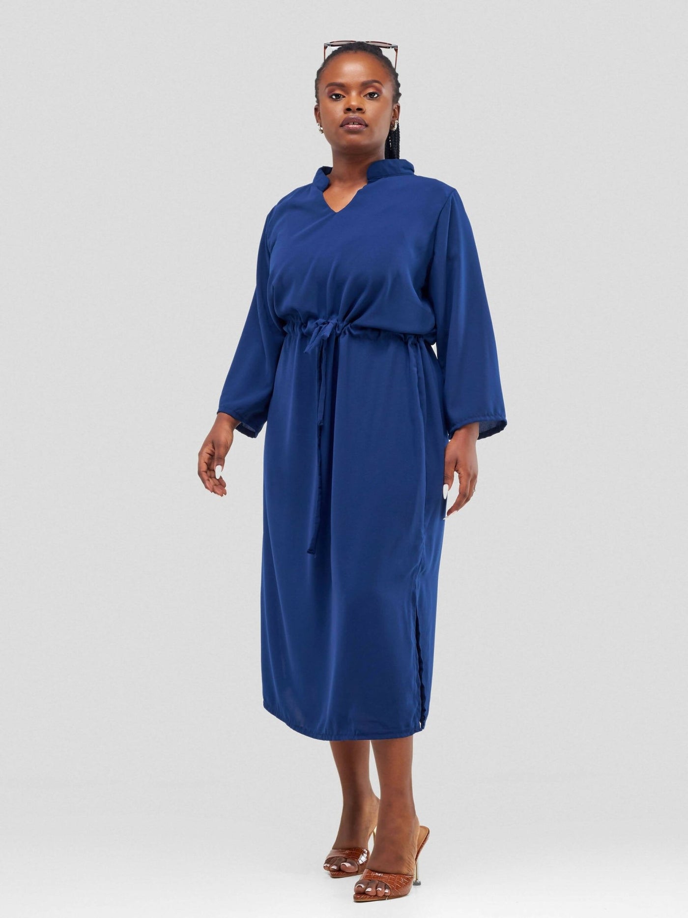Dewuor Sati Dress - Navy Blue - Shopzetu