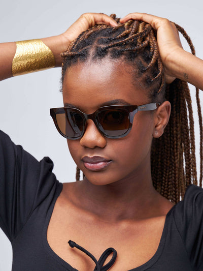 Waridi Eyewear Dahlia Tortoise Sunglasses - Brown - Shopzetu