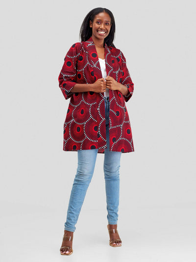 Hando Afrikan Designs Nyako Kimono - Red - Shopzetu