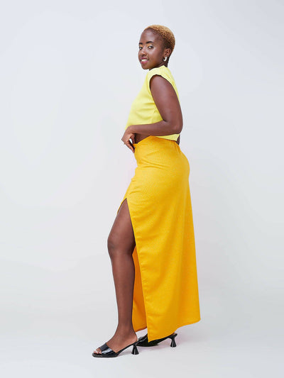 Da'joy Fashions Adonis Maxi Skirt - Mustard - Shopzetu