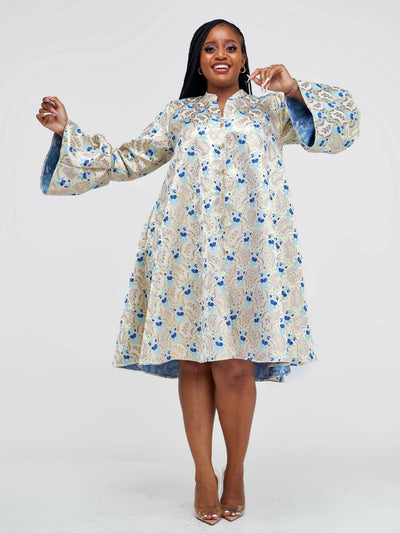 Lizola Awendo Shirt Dress - Cream - Shopzetu