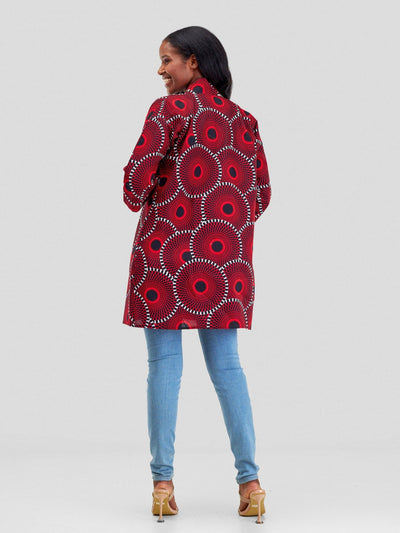 Hando Afrikan Designs Nyako Kimono - Red - Shopzetu