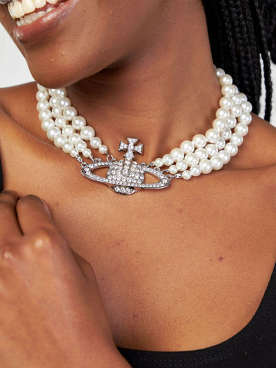 Bliss Jewelry Westwood Necklace - White - Shopzetu