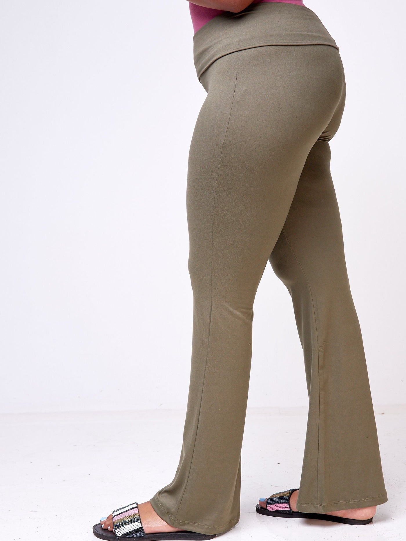 Popular 21 Fold Over Flare Pants - Kalamata - Shop Zetu Kenya