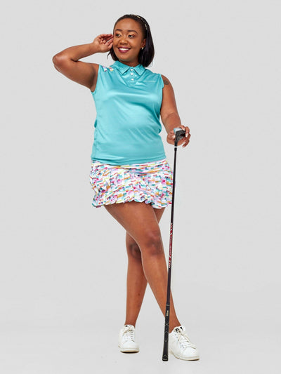 Authetic Golf Summer Breeze Skort Set - Turquoise - Shopzetu